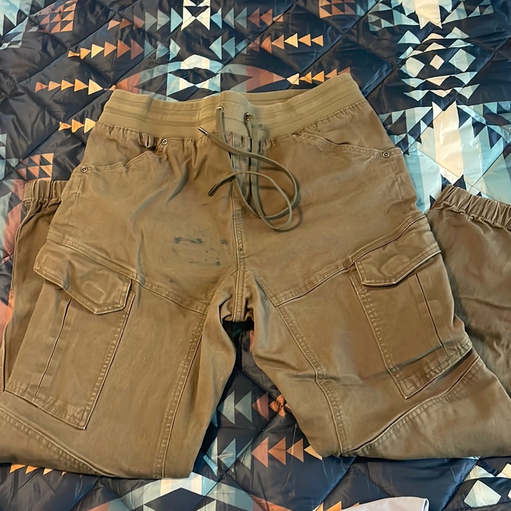 Duluth firehose joggers. Size 12. Stretch. Elastic waist.